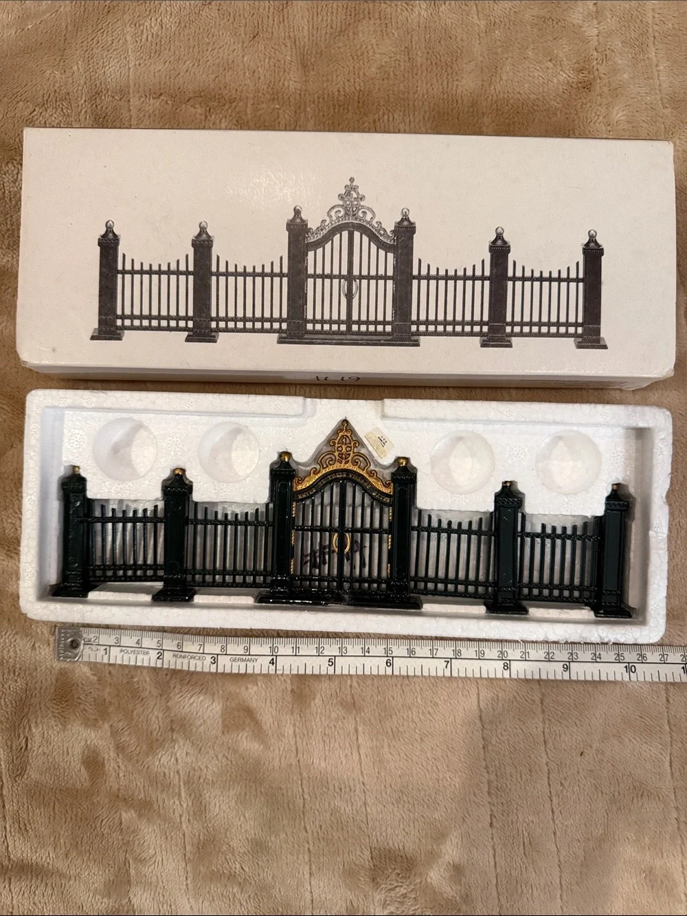 Department 56 Ornate Black and Gold Decorative Wall Gate Accent for Christmas